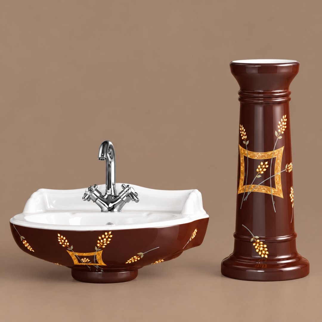 Sonet SR - 2041, washbasin with pedestal (view 3)